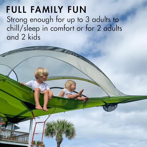 Tentsile Stingray V3 Tree Tent, Camping Hammock Tent, 3P Capacity, Portable Tree House Shelter for Campers, Backyards, Campgrounds (Dark Grey)