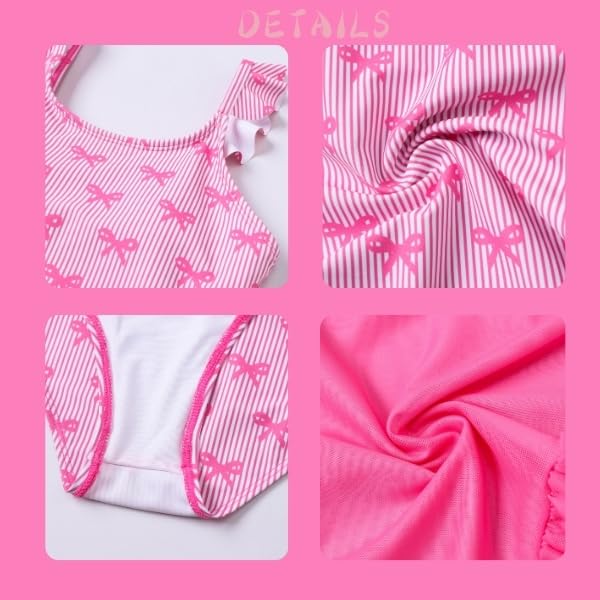 Girls One-Piece Swimsuit with Mesh Cover-Up - Pink, Size 13-14 Years