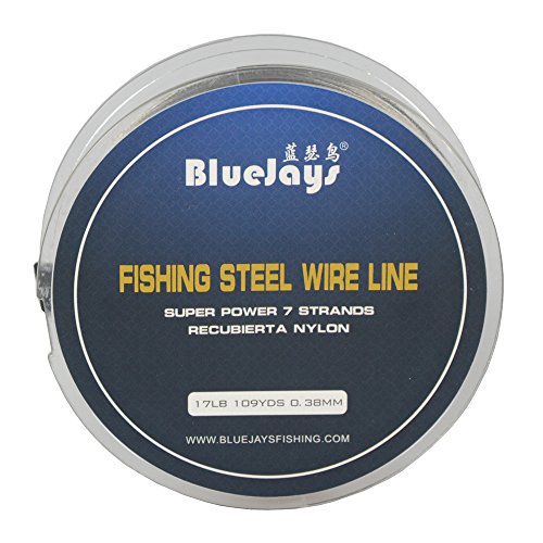 100M 17LB Stainless Steel Fishing Wire Leader with Nylon Coating - Super Soft, Waterproof