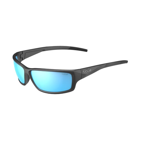 Bollé - CERBER, Black Matte, Sky Blue Polarized, Medium-Large, Sunglasses, Unisex, Adult