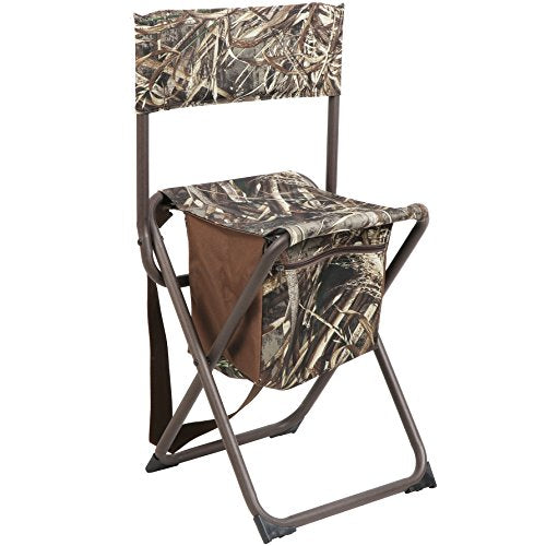 Folding Camping Chair with Backrest and Storage Pocket - Camouflage, Supports Up to 225 lbs - Portable Hunting & Fishing Stool - Variation of Chair