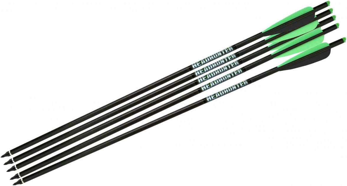 Barnett Outdoors Carbon Crossbow Arrows 5-Pack, Lightweight Hunting Bolts with Half-Moon Nock and Field Points