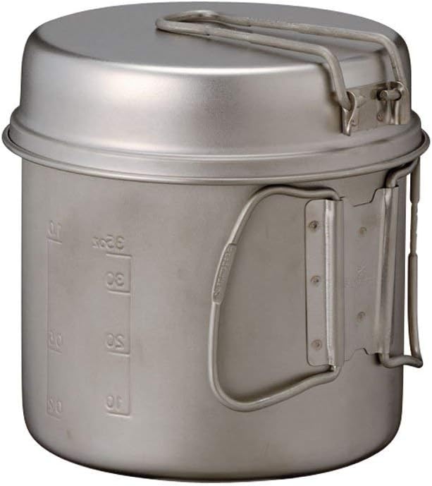 Snow Peak Trek Series Backpacking/Camping Cookware Sets, Trek 1400 Pot & Pan, 47.3 fl oz