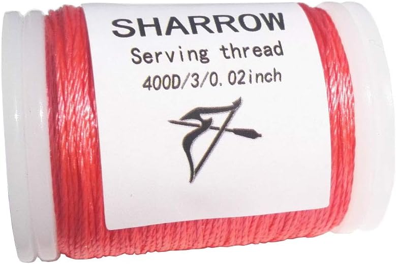 SHARROW 131 yard/120 m Archery Bow String Serving Thread Durable Nylon Bowstring Serving Thread for Compound Recurve Bow Tying Peep Sight Nock Point
