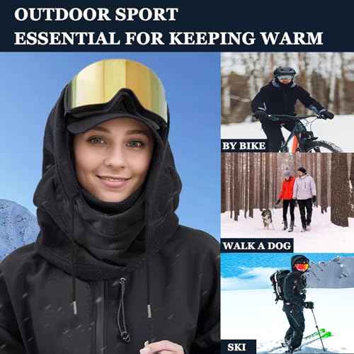 Balaclava Men's and Women's Winter Skiing Masks - Outdoor Bicycle Windproof Warm Hats, Winter Cold Masks, and Scarves