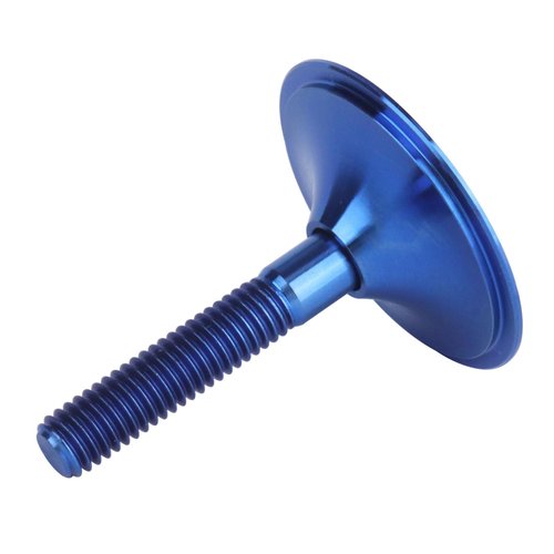 UHDFBDHF Bike Headset Titanium Top Cap 1-1/8" with Ti Bolt M6 x 35mm (Blue)
