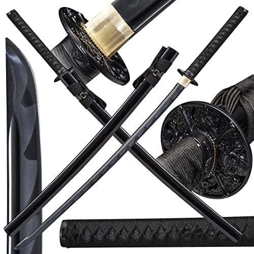 Full Tang Handmade Black Katana Sword for Collection & Display