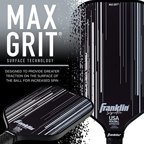 Franklin Sports Pro Pickleball Paddles - Signature Series Pro Pickleball Paddle with MaxGrit Surface - USA Pickleball (USAPA) Approved Tournament Pickleball Paddles - 13mm + 16mm Polypropylene Cores