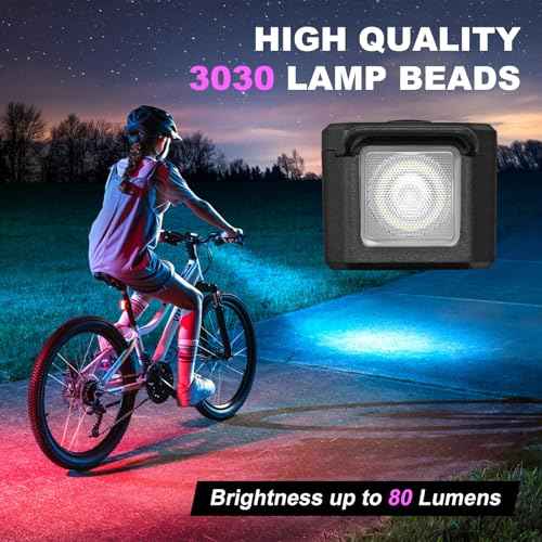 Qisan 80 Lumens Front Rechargeable Bike Lights for Night Riding 3 Modes USB-C Waterproof Led Light for Bicycle | Safety Cycling Accessories for Road, Mountain & Cycling | Mini Bike Headlight