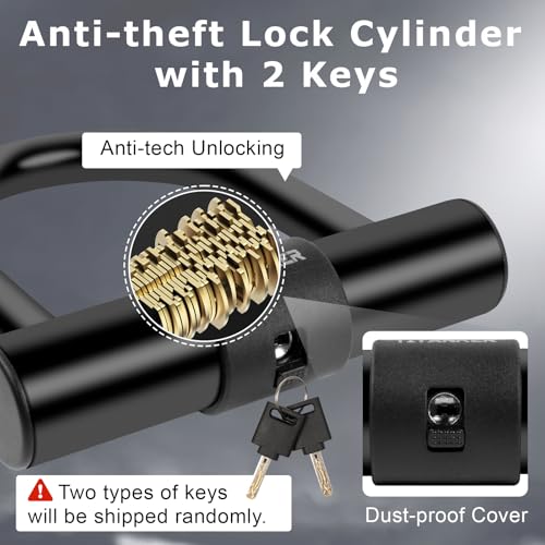 Heavy Duty Bike Chain Lock with U Lock - 3 Feet, 6mm Chain - Security Bike Lock with 2 Keys