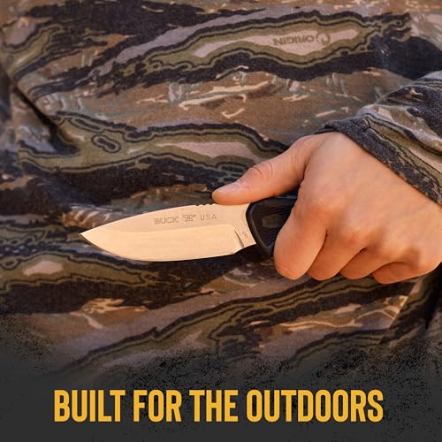 Large BuckLite Max II Hunting Knife - 4 Inch Blade, Full Tang, USA Made