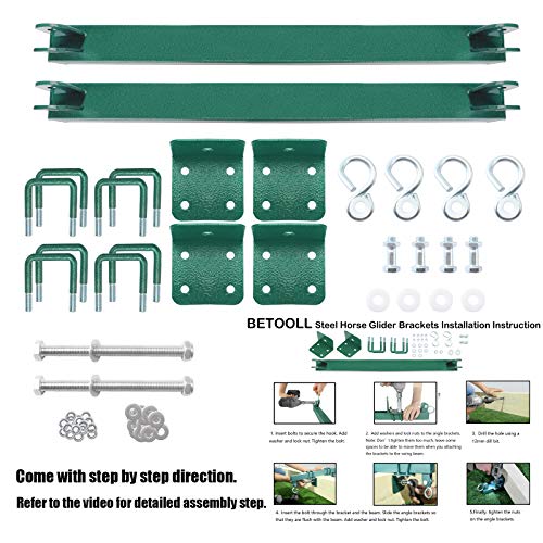 Betooll 2PCS Glider Swing Brackets for Play Set Horse Swing Supports 400lbs Capacity