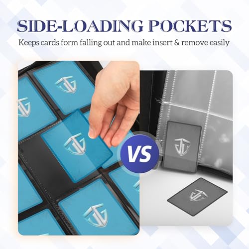 Trading Card Binder with 9 Side-Loading Pockets for 540 Cards - Red 9
