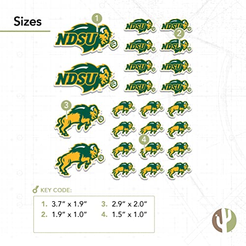 North Dakota State University Bison Sticker Decal - 8.5 x 11 Inches - Outdoor Vinyl