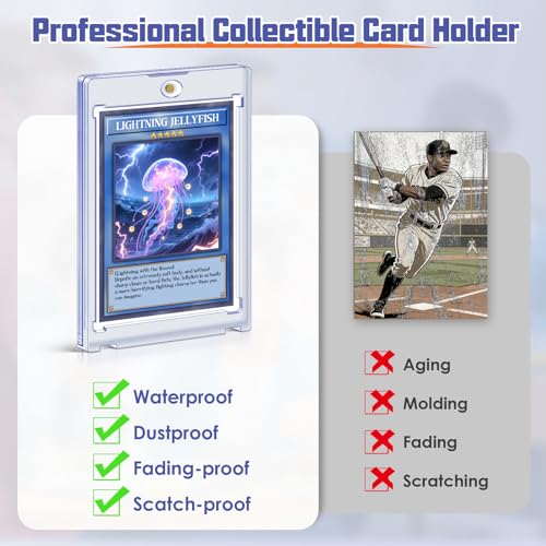 Magnetic Card Holders 24 Pack for Standard 2.5 x 3.5-Inch Trading Cards