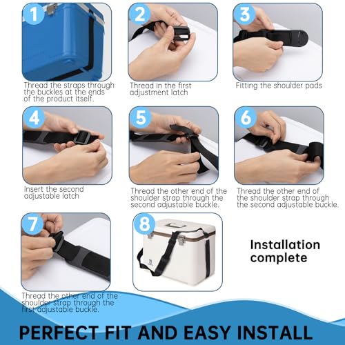 Paracord Cooler Strap Compatible with Engel-Adjustable for 13qt & 19qt Coolers,with Shoulder Pad