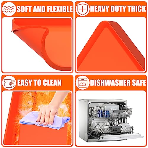 Orange Silicone Griddle Mat Cover for 36 Inch Blackstone - All-Season Food Grade Grill Protector