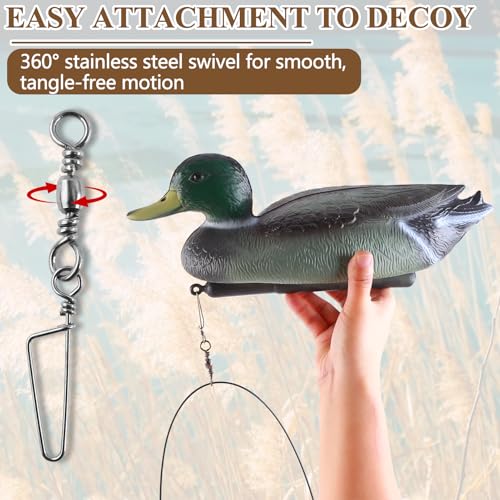 12 Pack 4oz Duck Decoy Weights Tangle-Free Steel Cable Rig Anchors for Waterfowl Hunting