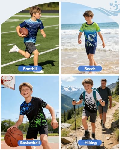 Kids Mesh Athletic T-Shirt - Quick Dry, Moisture Wicking, Neon Color 11-12Y