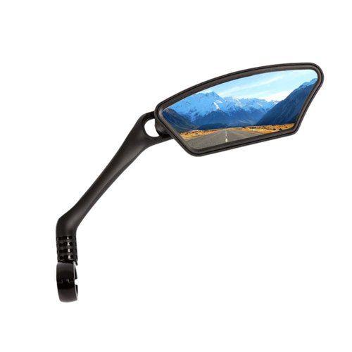 SUKOUSRAM Handlebar Bike Mirror,Rotatable Wide Angle Rearview Blast-Resistant Safe HD Glass Lens Bike Mirror,Scratch Resistant Mirror for Road Mountain MTB Scooter Moto E-Bike,1 PCS for Right