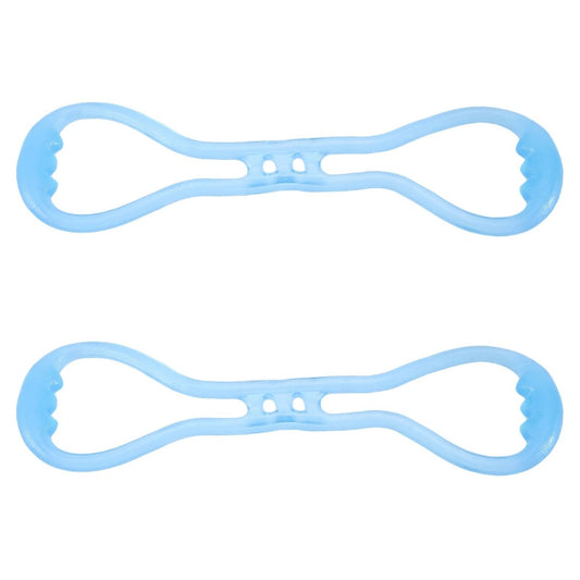 Kisangel 2pcs Silicone Yoga Tension Band 8-Shaped Strap Rope Elastic Pull Bands for Multifunctional Stretching Resistance Workout
