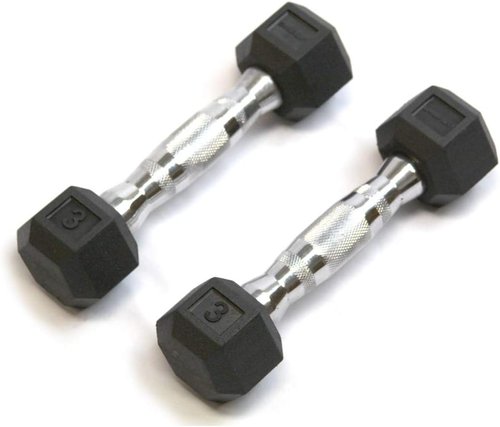 Gympak Rubber Hex Dumbbells