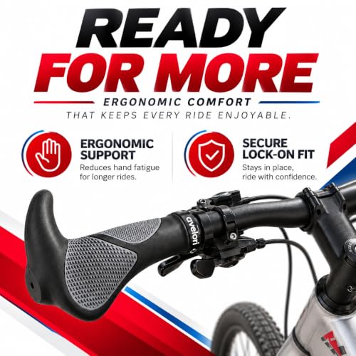 Bike Comfort Kit with Wide Memory Foam No-Nose Saddle & Ergonomic Handlebar Grips