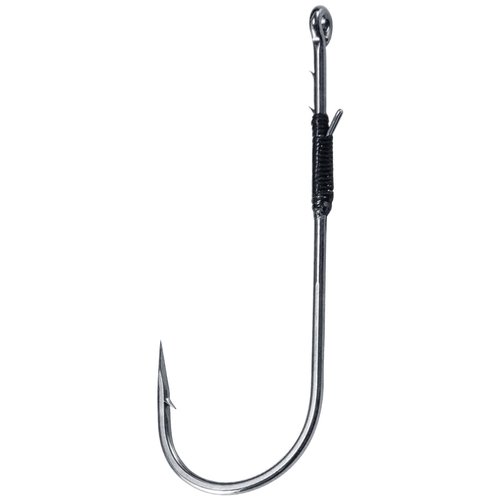 Dr.Fish 30 Pack Worm Hooks Round Bend Straight Shank with Baitholder, Heavy Cover Hooks for Bass Fishing, Flipping Punching & Pitching Texas Drop Shot Neko Rig Freshwater #4/0
