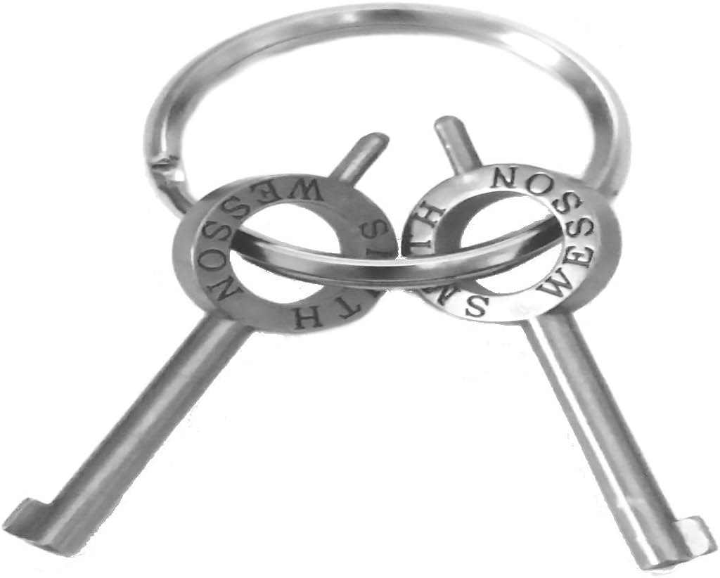 Smith & Wesson Handcuff Key - Compatible with Models 100, 300, 1850, 1900 + Key Ring