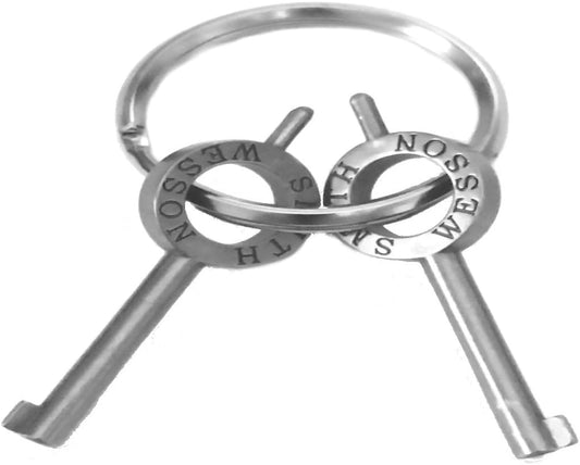 Smith & Wesson Handcuff Key - Compatible with Models 100, 300, 1850, 1900 + Key Ring