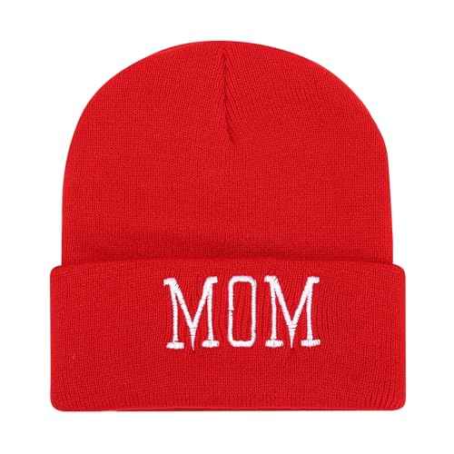 Letter Embroidered Beanie Hat Thanksgiving Gift Cuffed Skull Cap Knit Winter Warm Watch Hats for Women, Men