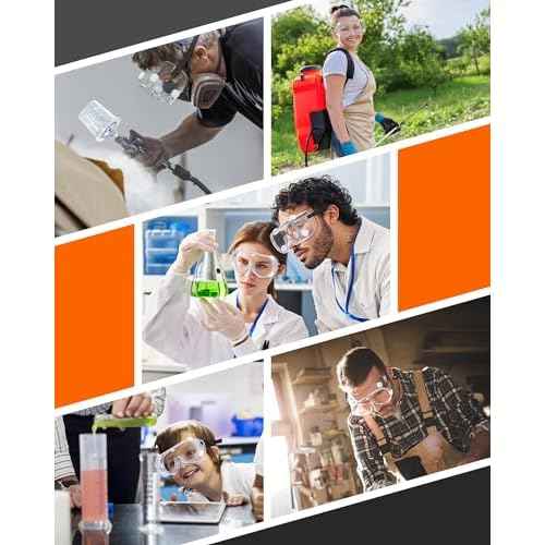 Anti-Fog Indirectly Vented Lab Safety Goggles Over Glasses