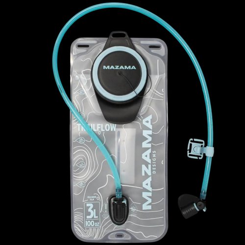 Trailflow-88EZ Hydration Bladder by Mazama Designs. Leakproof, Easy Clean and Fill Water Reservoir BPA Free, Fits Most Hydration Backpacks. Great for Running, Hiking, Camping, Cycling. (3L)