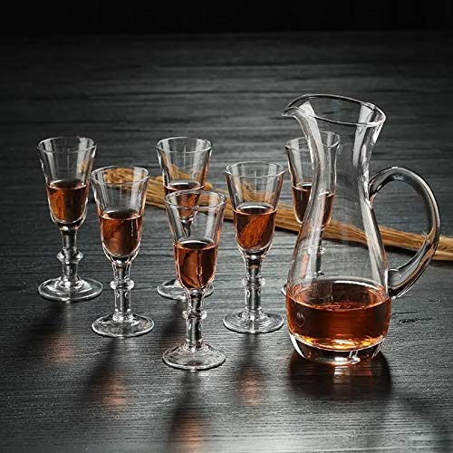 Set of 6 Lead-Free 1 OZ Cordial Glasses for Liquor & Aperitifs