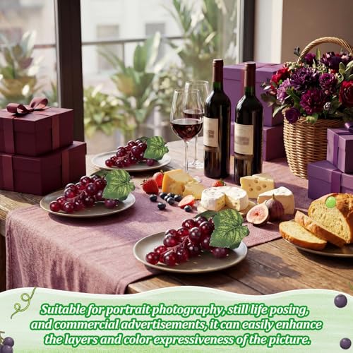 Artificial Grape Set - Classic Style, Purple, 36 Pcs with Realistic Clusters