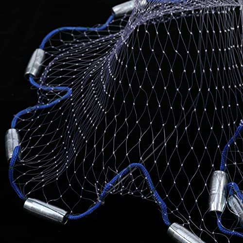 Fish Cast Net 6 Ft Radius Heavy Duty Saltwater Bait Trap with Zinc Sinkers