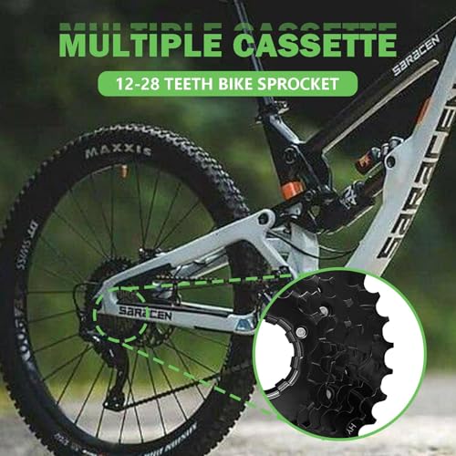7 Speed Bike Cassette 12-28T Compatible with Mountain and Road Bikes
