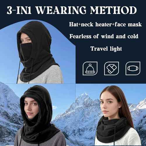 Balaclava Men's and Women's Winter Skiing Masks - Outdoor Bicycle Windproof Warm Hats, Winter Cold Masks, and Scarves
