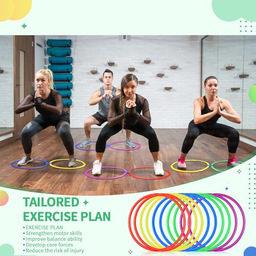 15-Inch Agility Training Rings Set for Speed and Coordination Drills