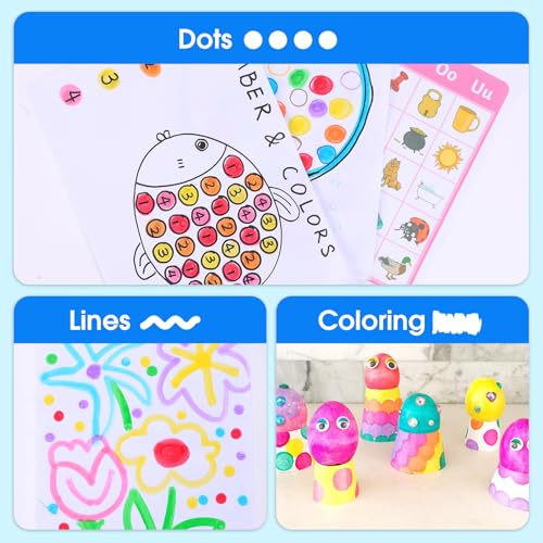 8 Pack Dot Markers for Toddlers Non-Toxic Washable Art Supplies - Variation of THIS listing