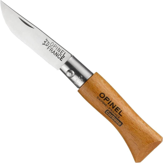 Opinel N Degree5 Bechwood Handle Carbon Steel Knife, 6 cm Blade
