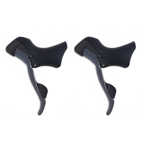 SUKOUSRAM Bike Brake Levers Hoods Compatible with Ultegra 105 ST-5600/ST-6600/ST-5601,Pair of Black