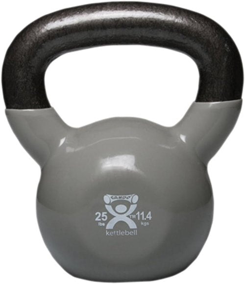 CanDo Vinyl-Coated Kettlebell, Red, 7.5 Pound