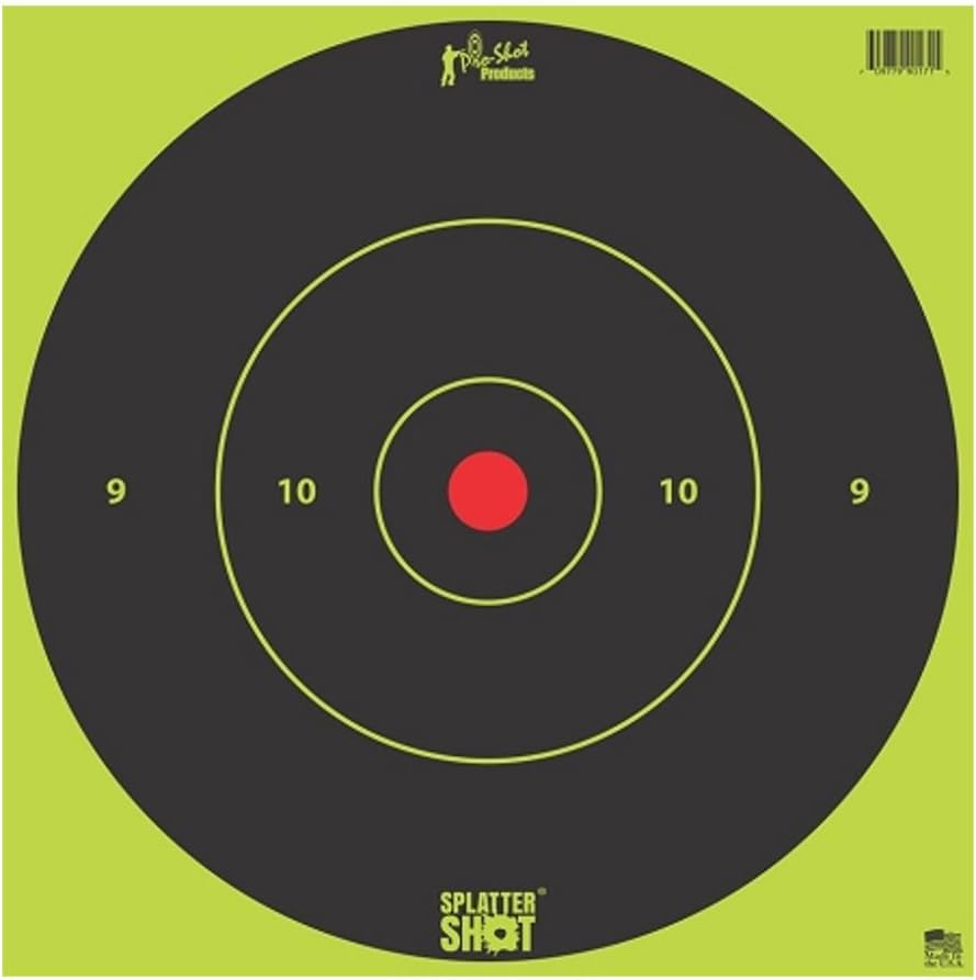 Pro-Shot 12" Green Bull's-Eye Splatter Targets - 5 Pack for Accurate Shooting