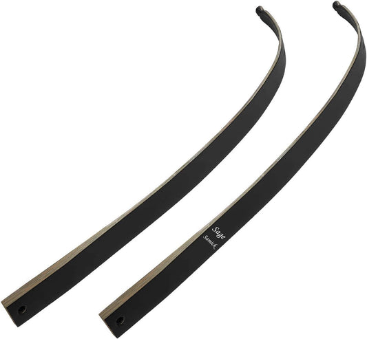 Samick Sage Recurve Bow Limbs - Takedown Recurve Limbs Replacements, 25-60 lbs, Compatible Riser, Durable Maple Fiberglass for Archery Target & Hunting Practice - Adult & Teen Archers