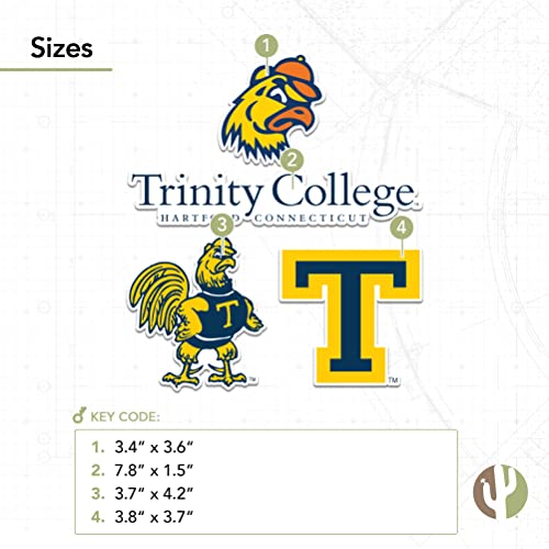 Campus Spirit Vinyl Sticker Sheet for Trinity Bantams - Weatherproof Decal