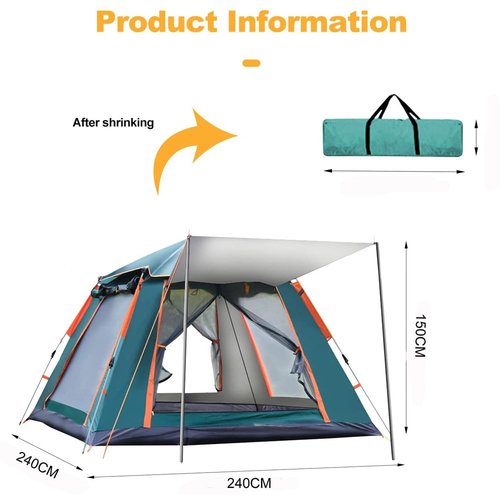 axGear Camping Tent Popup Tent Water Resistant Windproof Dome Hiking Tent 5 People Family Easy Setup