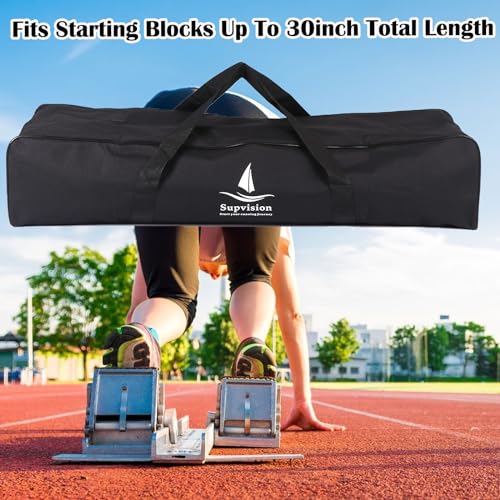 31.5in Foldable Gym Bag for Starting Blocks - Waterproof Travel Duffel with Handles