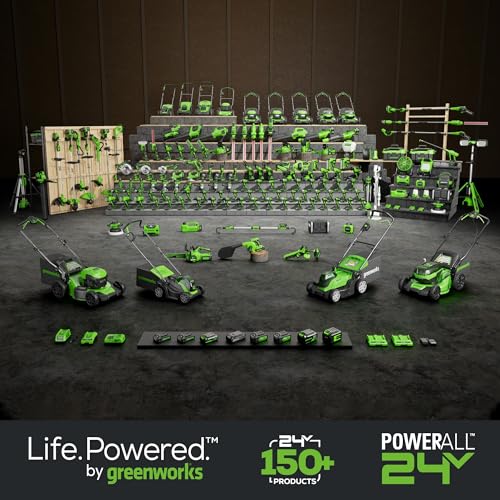 Greenworks 24V Cordless Lantern, Portable 500 Lumens Camping Light with Hook and Two USB Output Ports, 3 Modes, Mini Area Light with 2Ah Battery and Charger