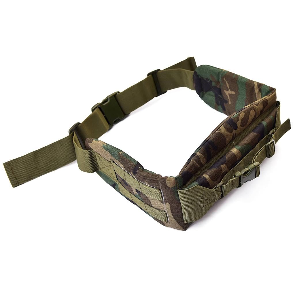 A.L.I.C.E Kidney Belt and Alice Kidney pad with Strap belt/Hip Belt/Kidney belt for framed rucksack LC-2/ALICE Pack (camo)